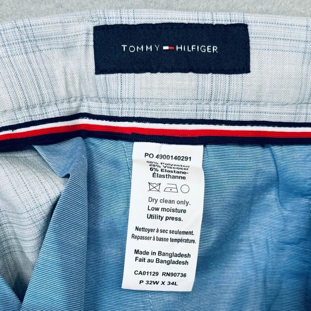 Tommy Hilfiger Mens Modern Fit Light Grey Dress Pant Light gray 32X34 $95